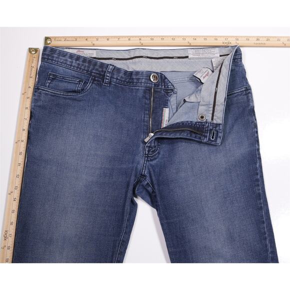 Brioni Mens Meribel Medium Wash Cotton Cashmere Stretch Jeans 38x27 - Picture 5 of 12